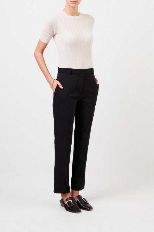 Joseph Classic pleated trousers black