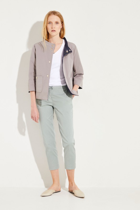 Wende-Daunenjacke Taupe/Navy