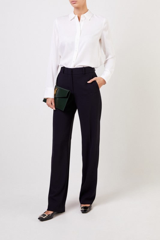 Klassische Hose Marineblau
