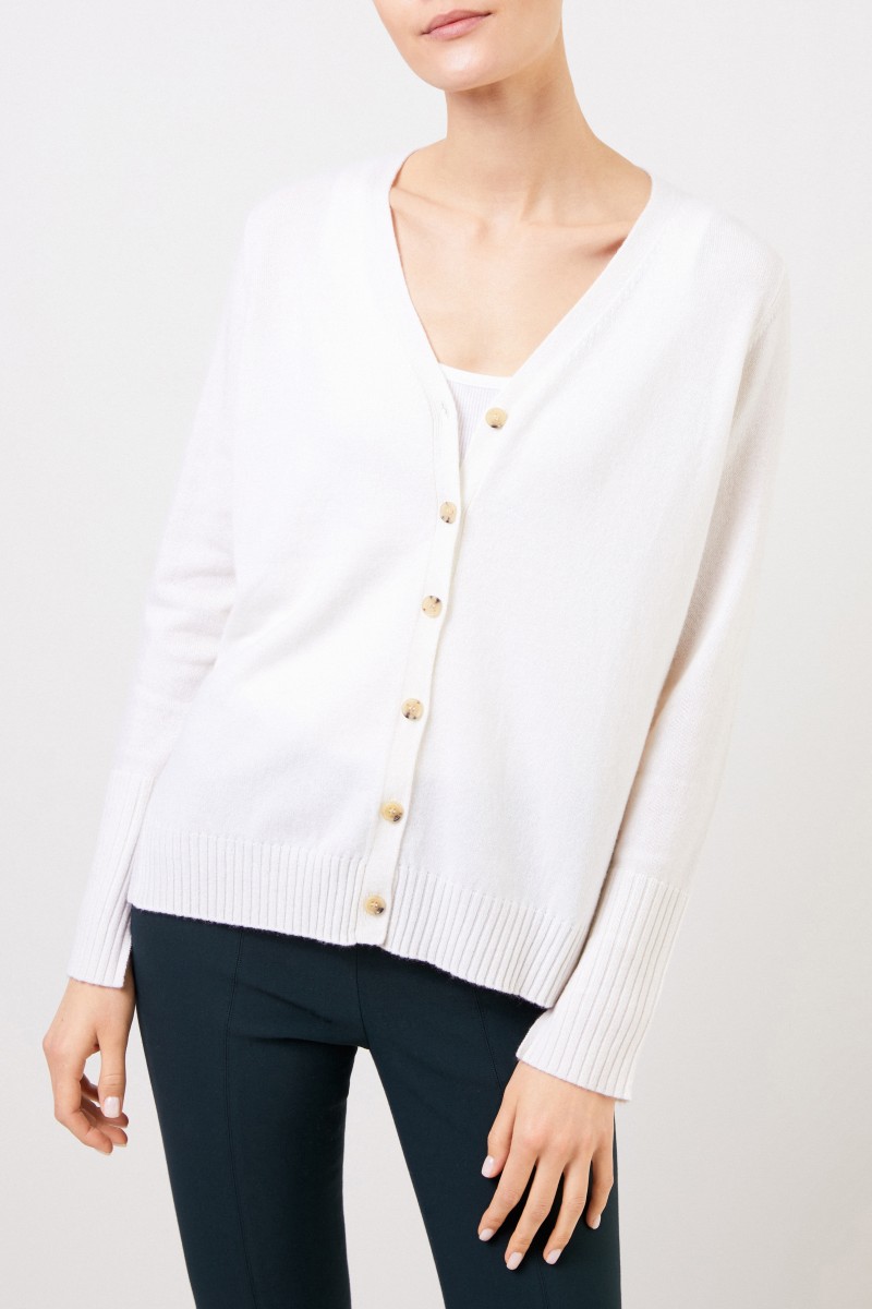 Allude Cashmere-Cardigan Weiß