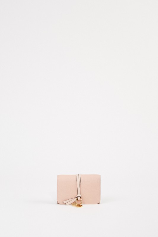 Leder-Portemonnaie 'Alphabet Small' Blush Nude