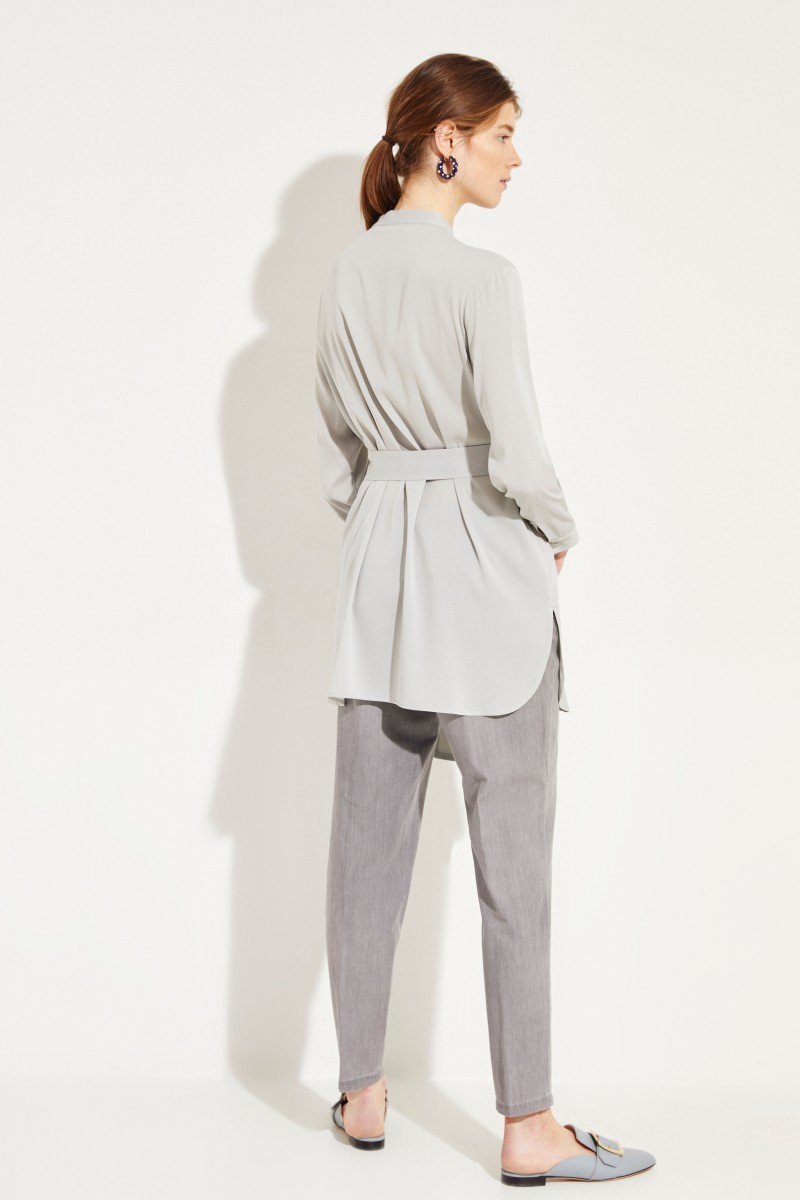 Baumwoll-Cashmere-Hose Grau
