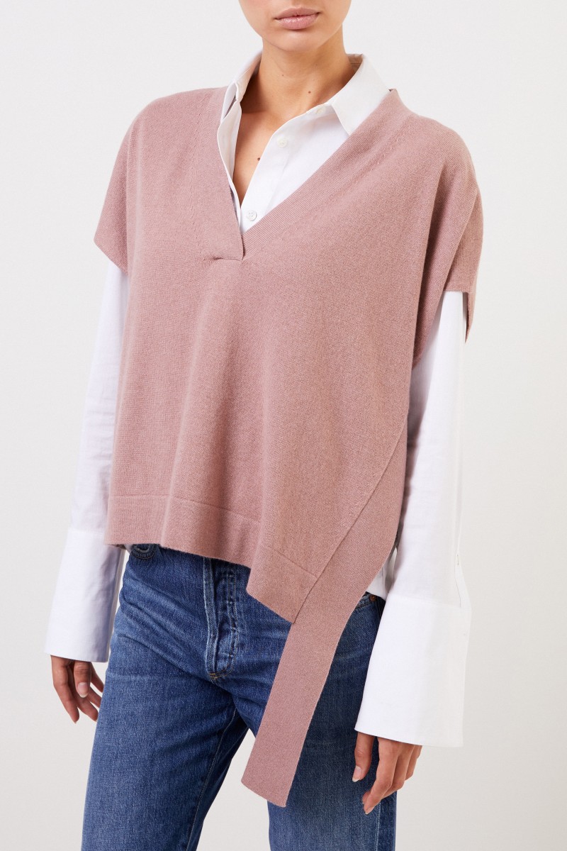 Fabiana Filippi Seiden-Cashmere Pullover Puder