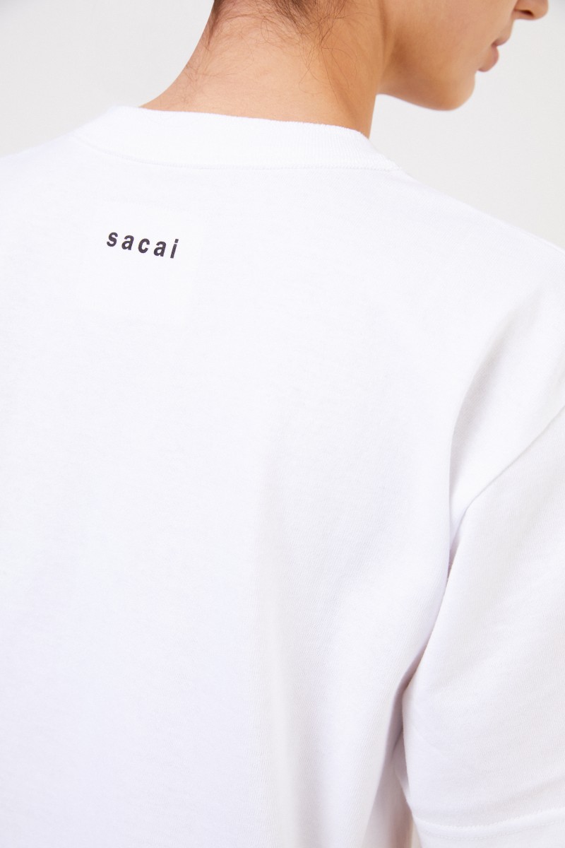 Sacai T-Shit 'Bar Italia' White/Green
