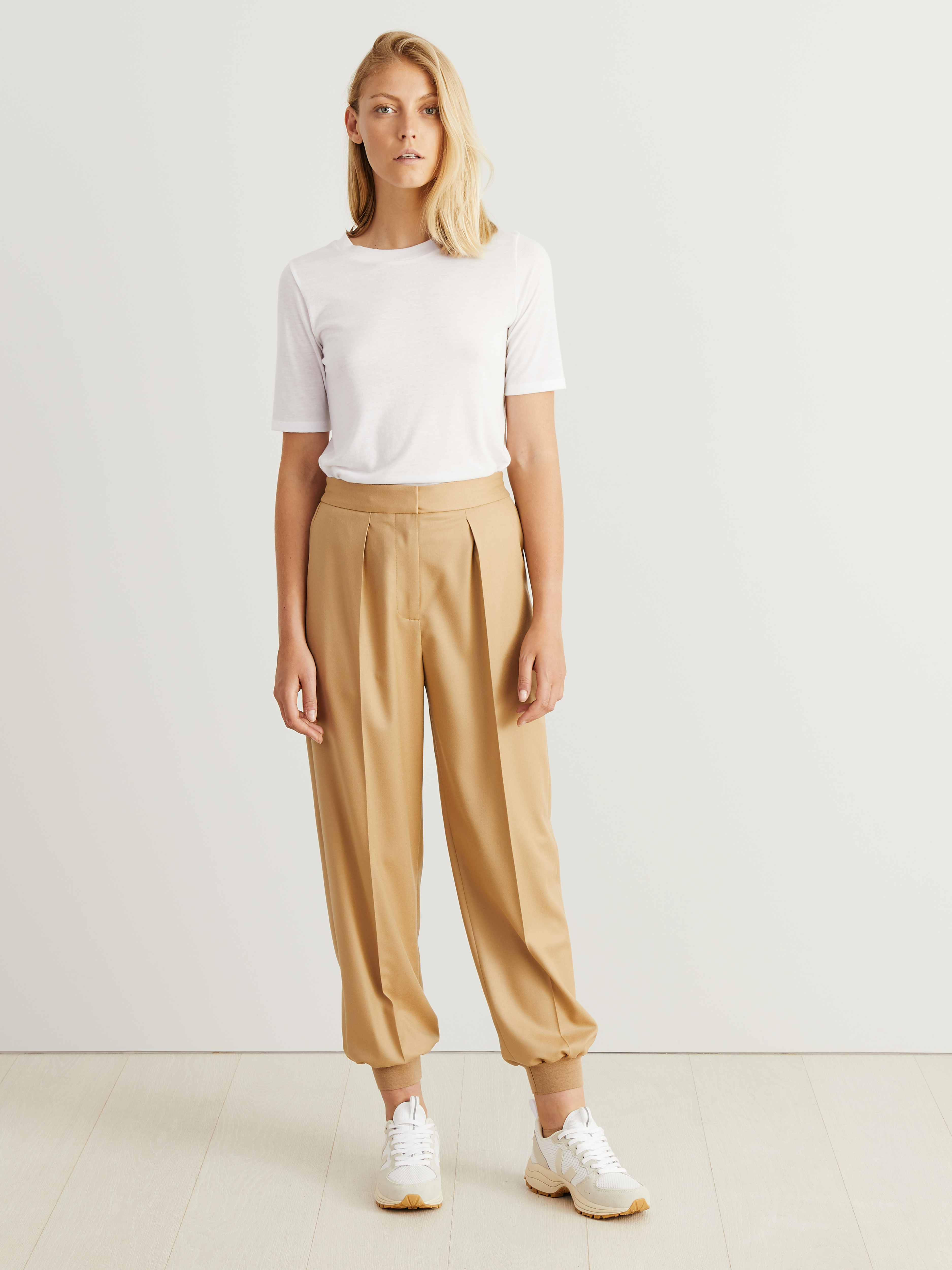 McCartney Trousers 'Nicole' with Waistband Detail Beige | Pants