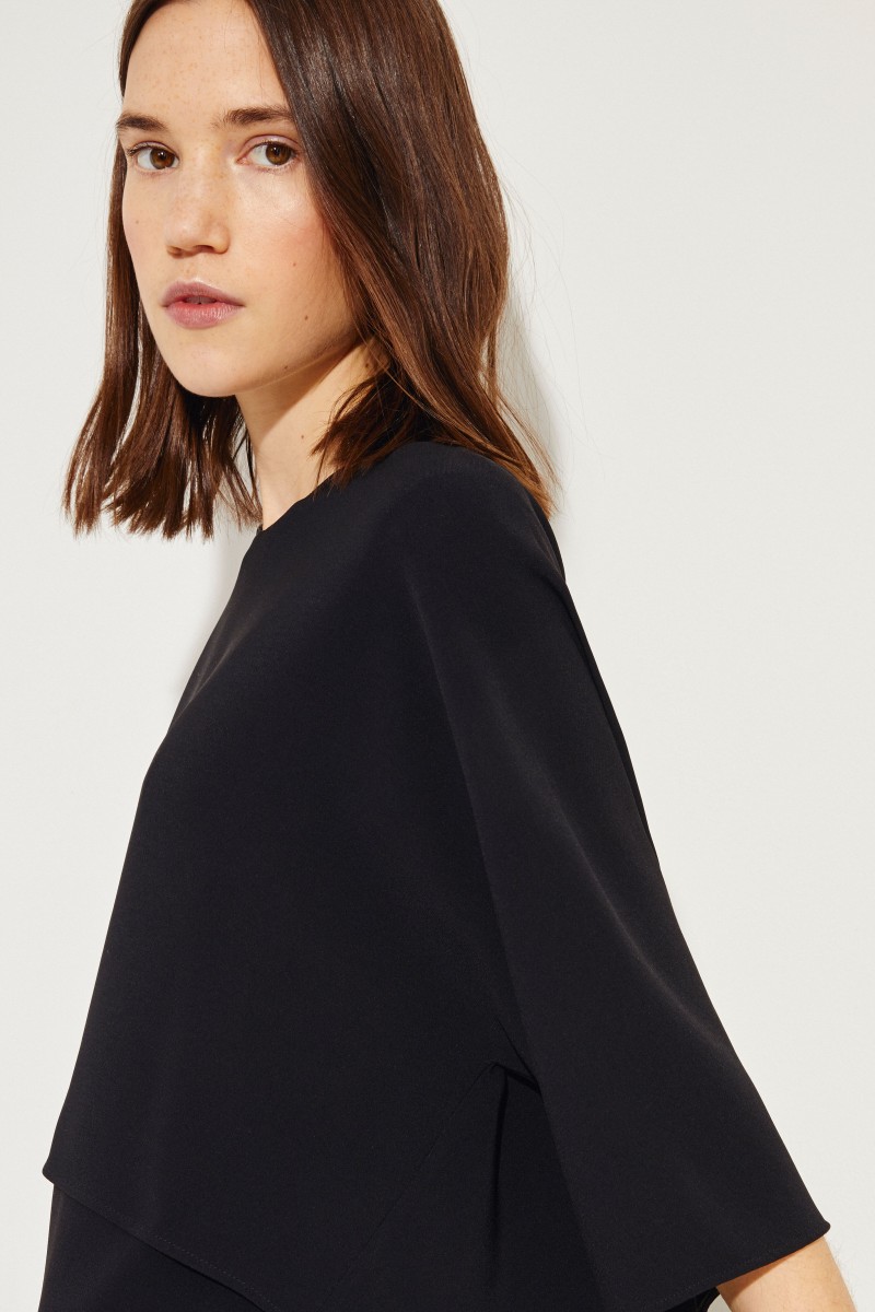 Stella McCartney Kleid mit Fransen Schwarz
