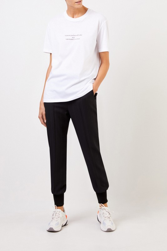 Stella McCartney T-Shirt mit Aufdruck Weiß