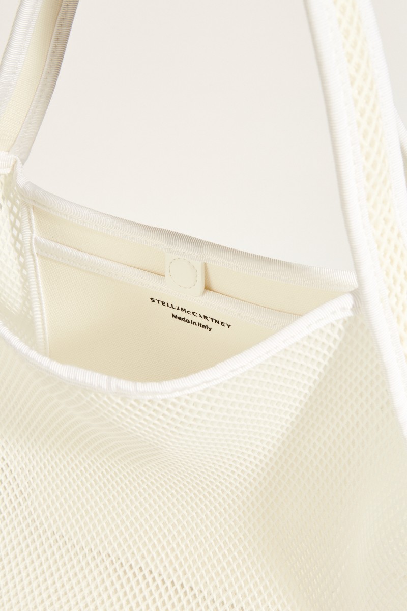 Tasche aus Mesh 'Tote Logo' Weiß