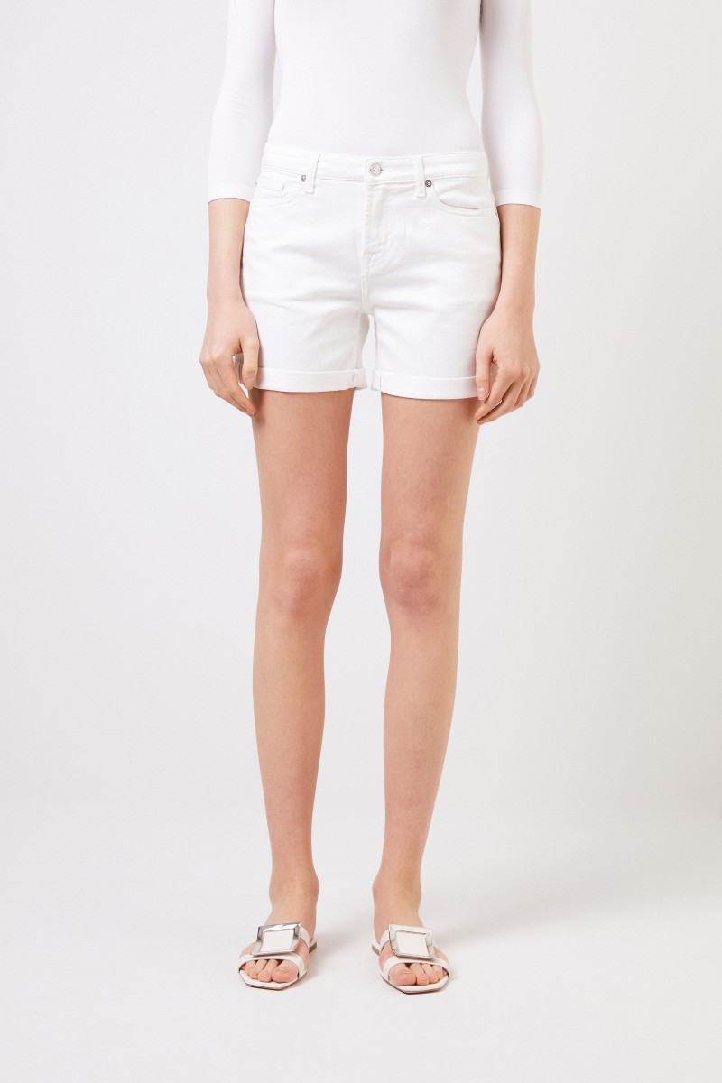 Klassisches Jeans-Shorts Weiß