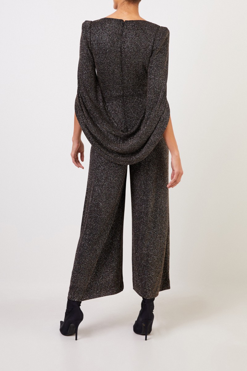 Talbot Runhof Jumpsuit 'Silva4' mit Lurexdetail Schwarz/Multi
