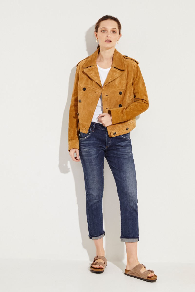 Schmale Boyfriend-Jeans 'Emmerson' Blau