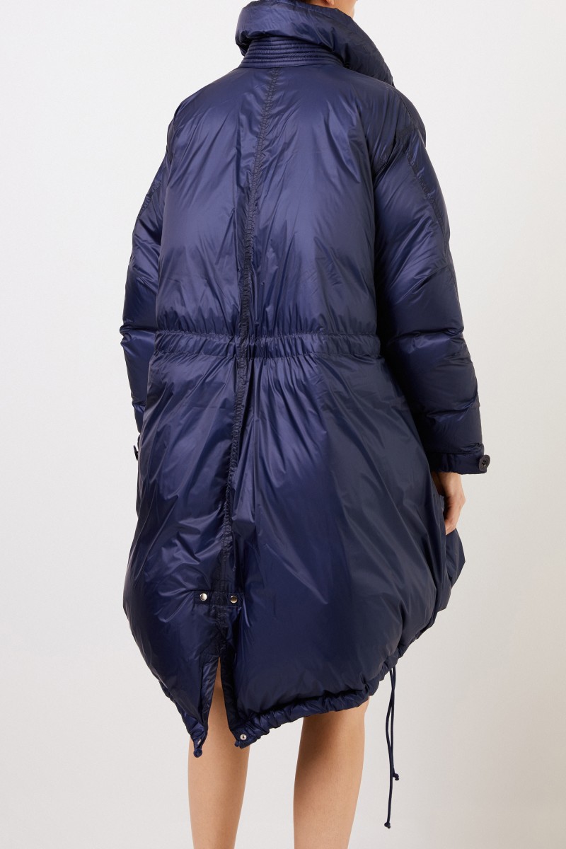 Sacai Langer-Oversize Daunenmantel Blau