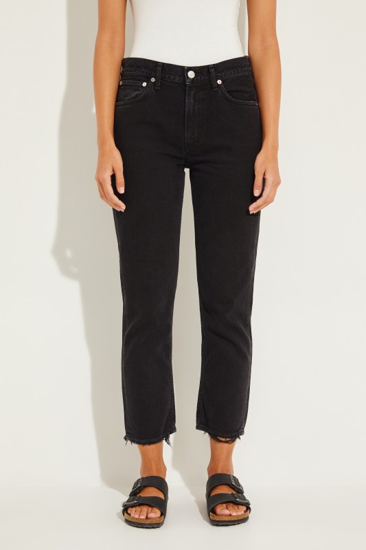 High Rise Jeans 'Cigarette' Schwarz
