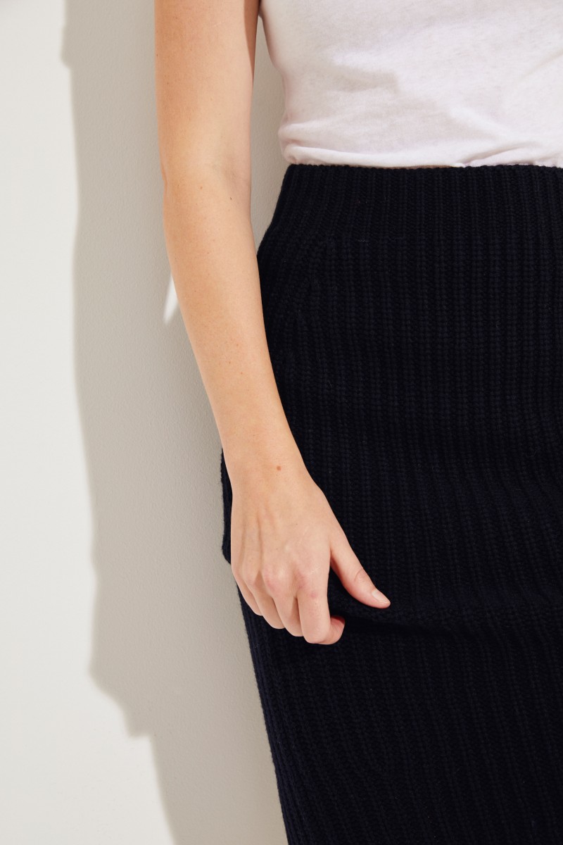 Cashmere Strickrock 'Melanie' Marineblau