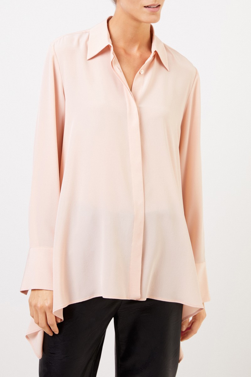 Stella McCartney Klassische Seidenbluse Rosé