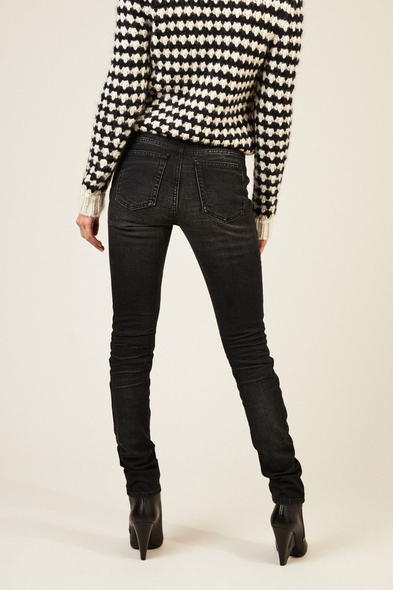 Skinny Jeans mit leichter Auswaschung Anthrazit