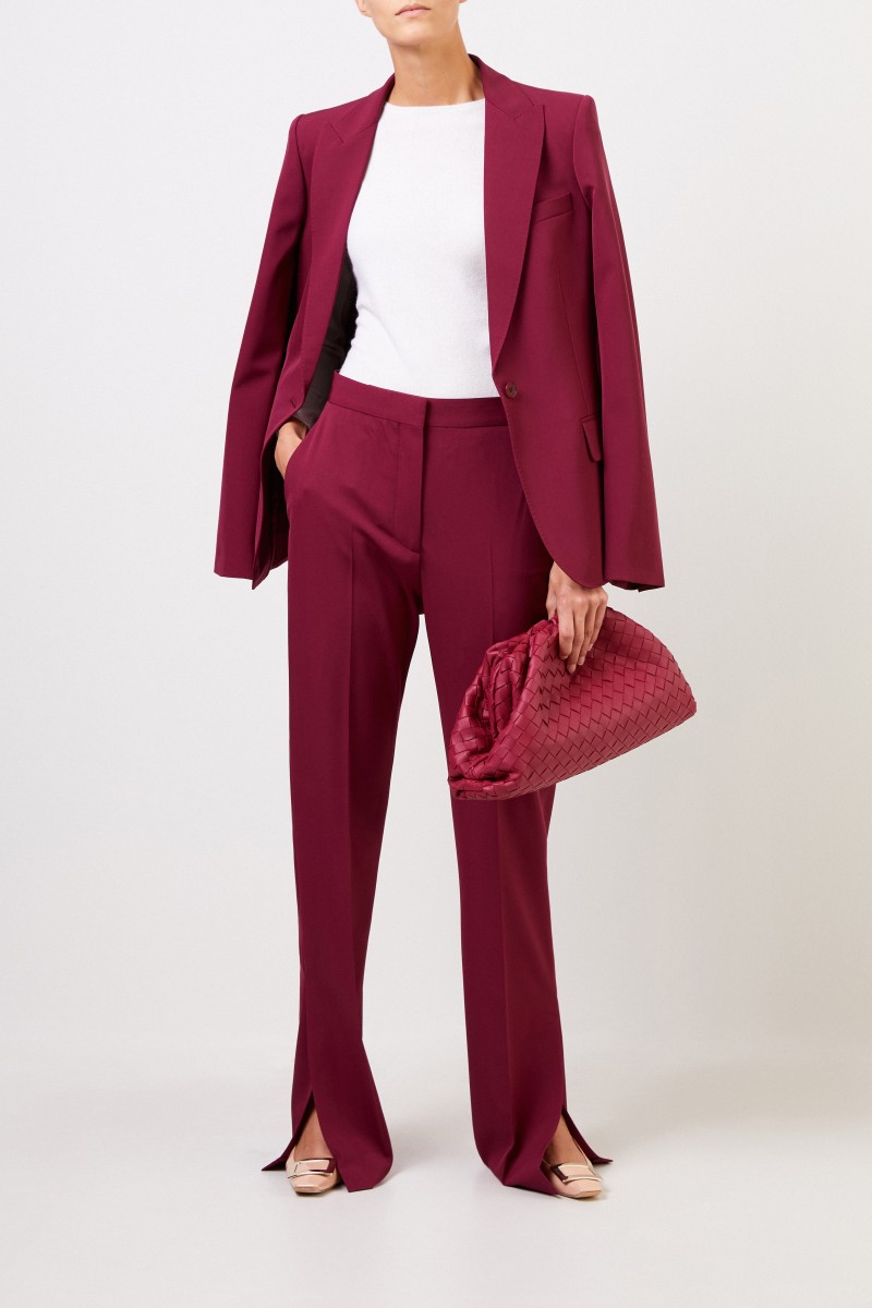 Stella McCartney Klassischer Long-Blazer Burgundy