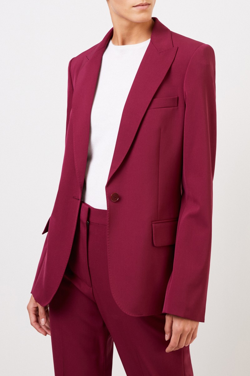 Stella McCartney Klassischer Long-Blazer Burgundy