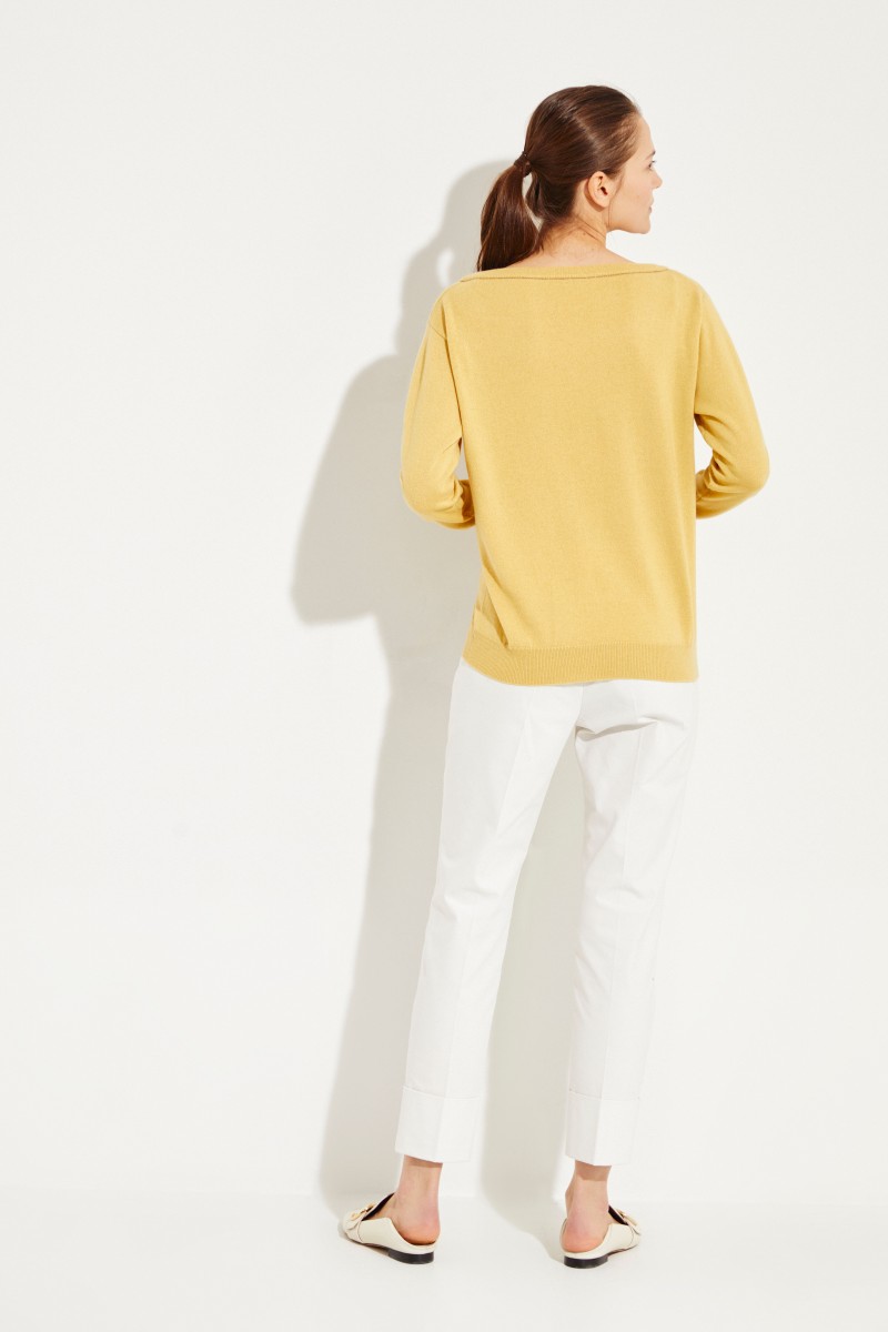 Cashmere-Pullover Gelb