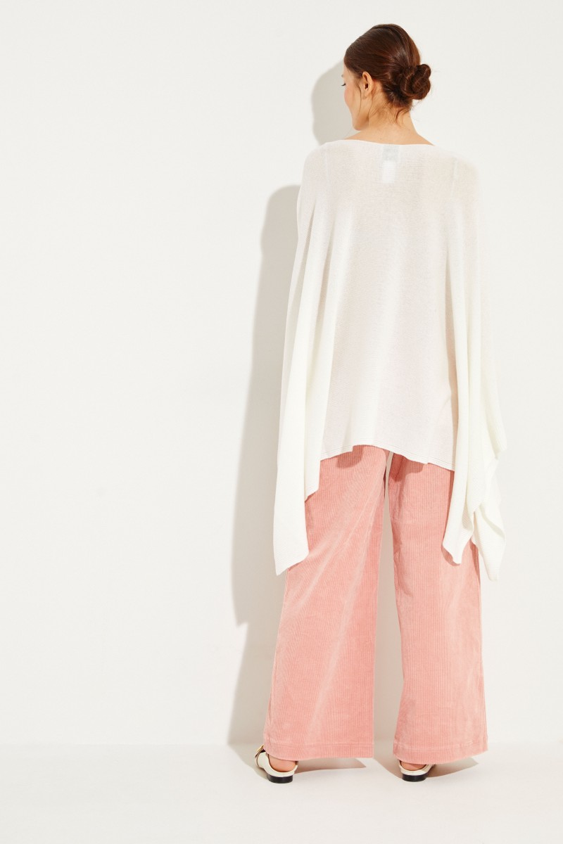 Cashmere-Poncho Créme