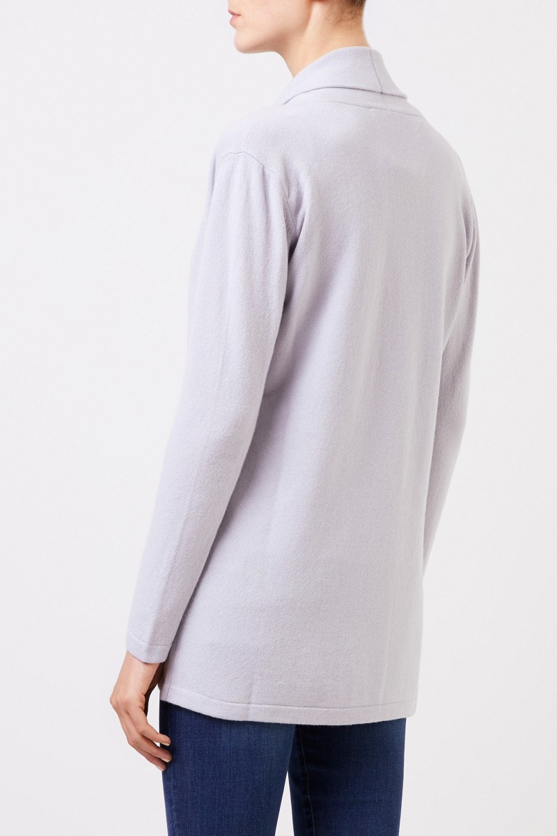 Fabiana Filippi Woll-Seiden-Cardigan mit Perlenverzierung Hellblau