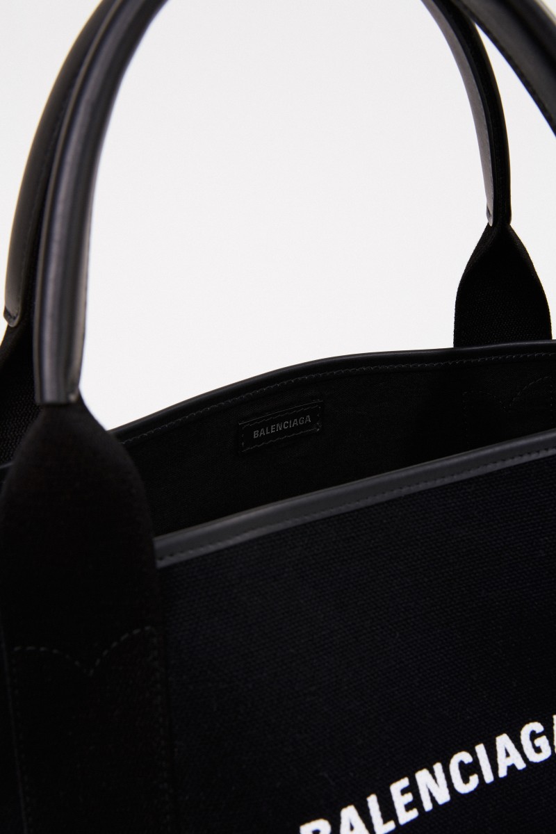 Shopper mit frontalem Logo-Detail Schwarz