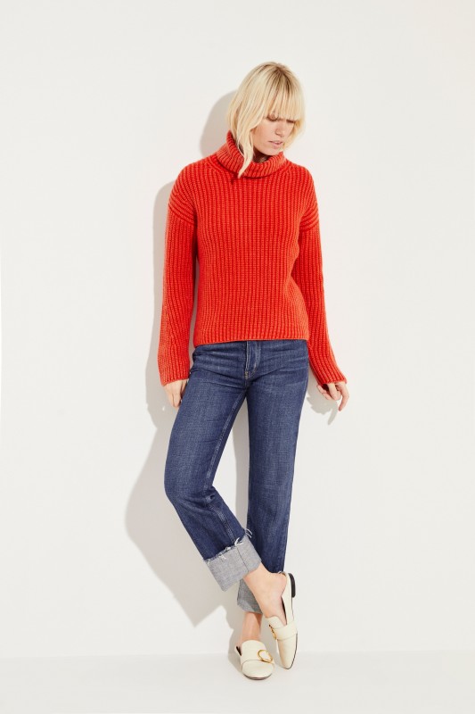 Cashmere-Rollkragenpullover 'Maryna' Rot