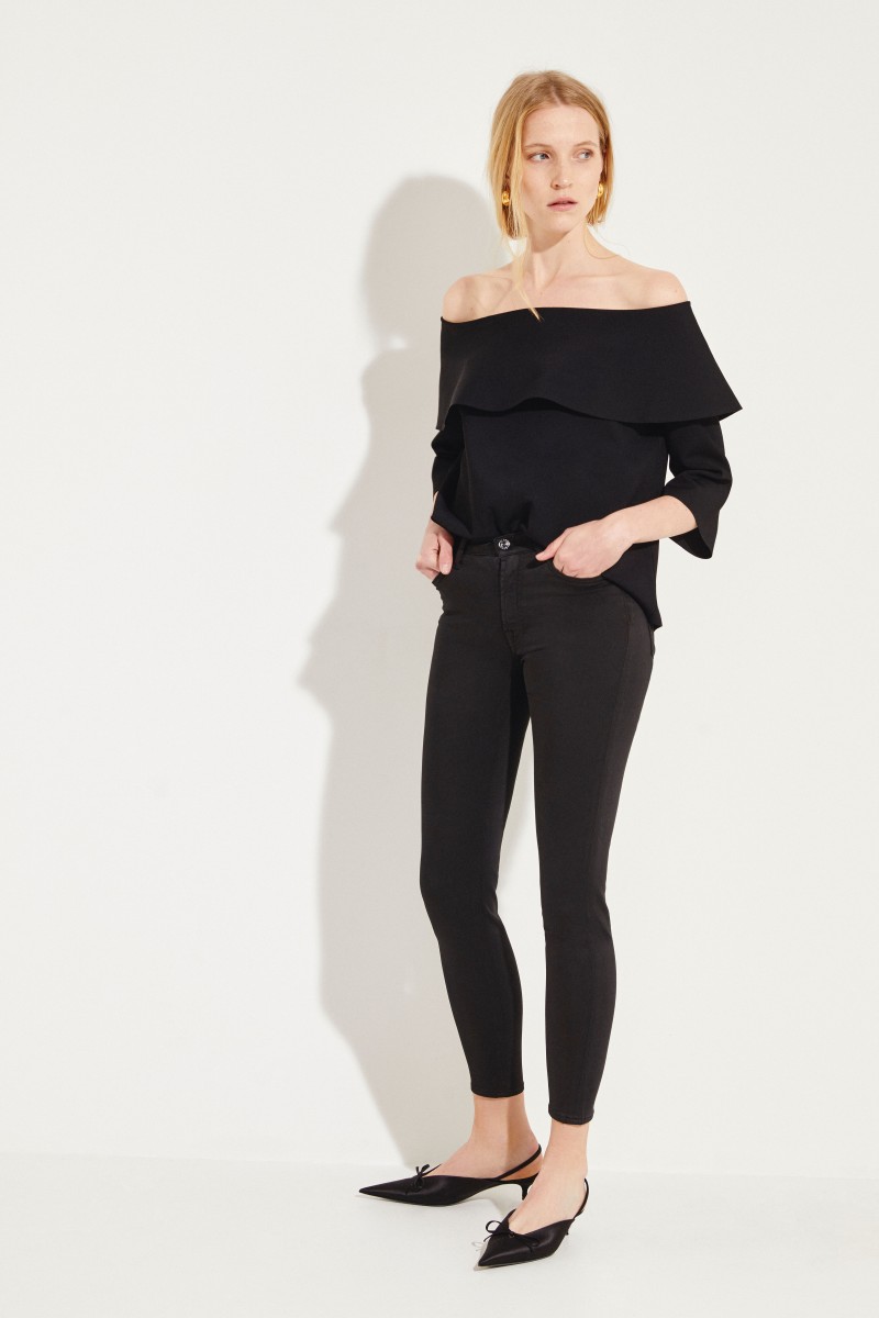 Jeans 'The Skinny Crop' Schwarz