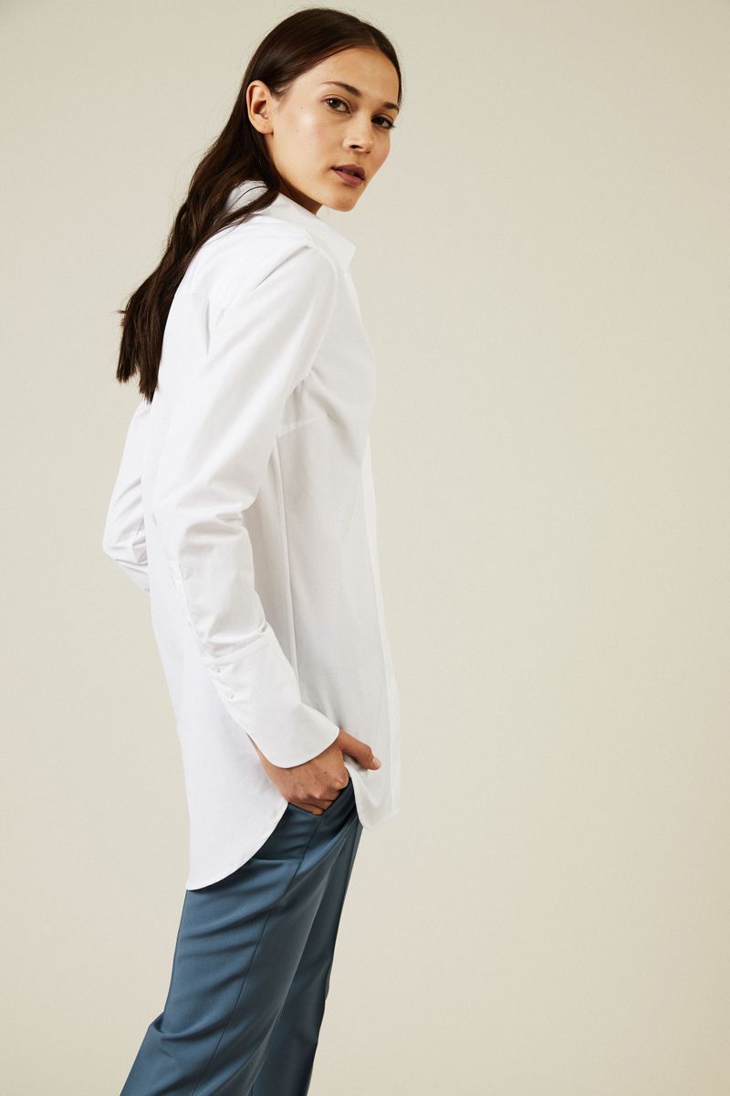 Baumwoll-Bluse 'Lively' Weiß