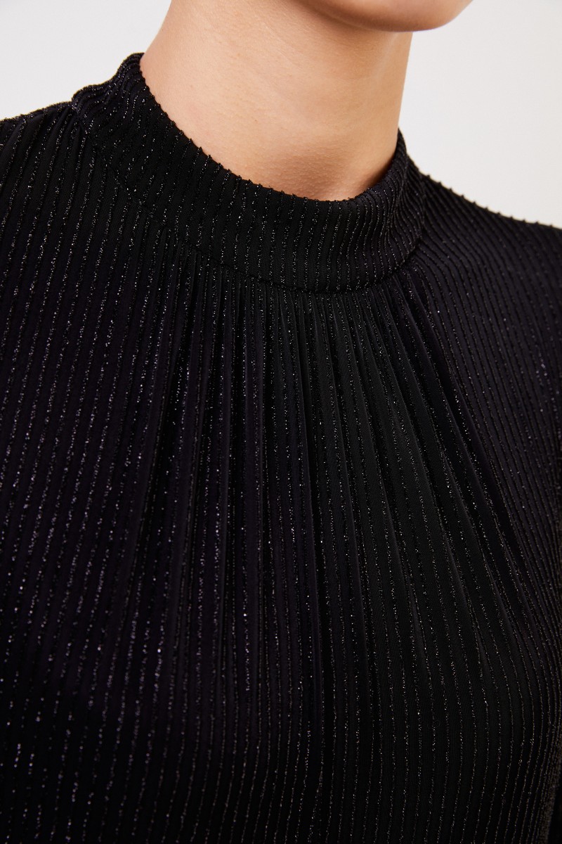 Steffen Schraut Kleid mit Lurexdetails Schwarz