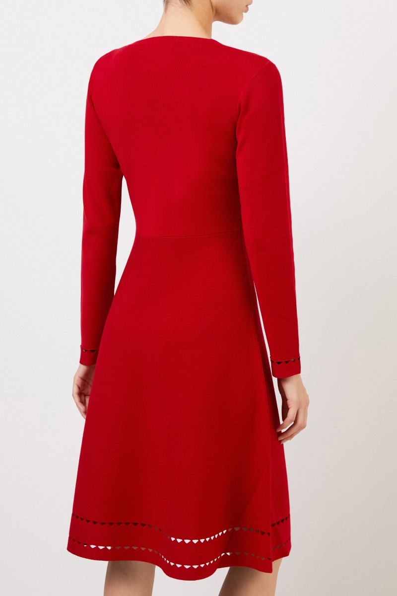Steffen Schraut Strickkleid mit Cut-Outs Rot