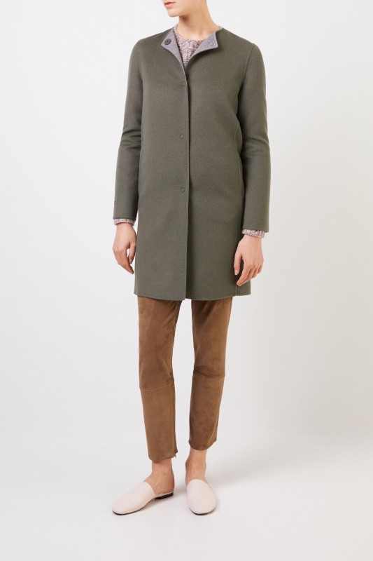 Manzoni 24 Woll-Cashmere-Mantel Salbei