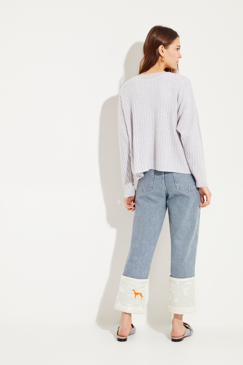 Cashmere-Pullover Grau