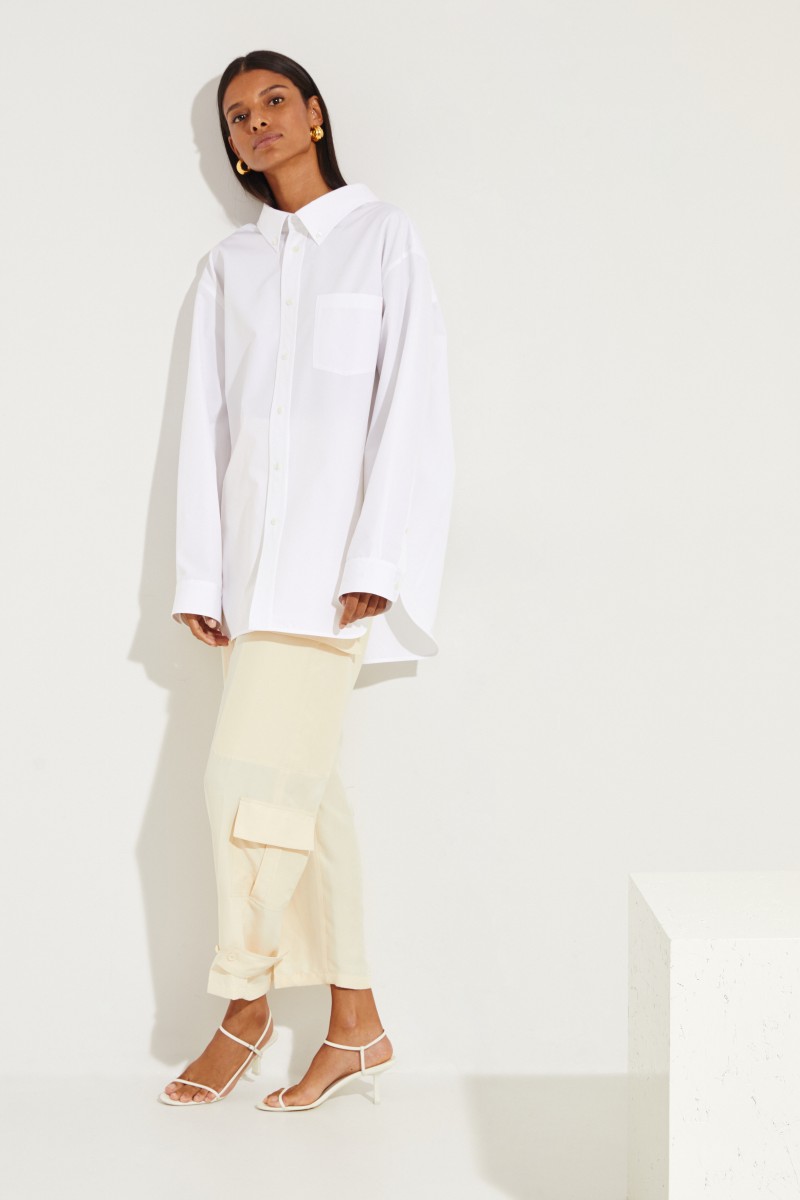 Oversize Bluse Weiß