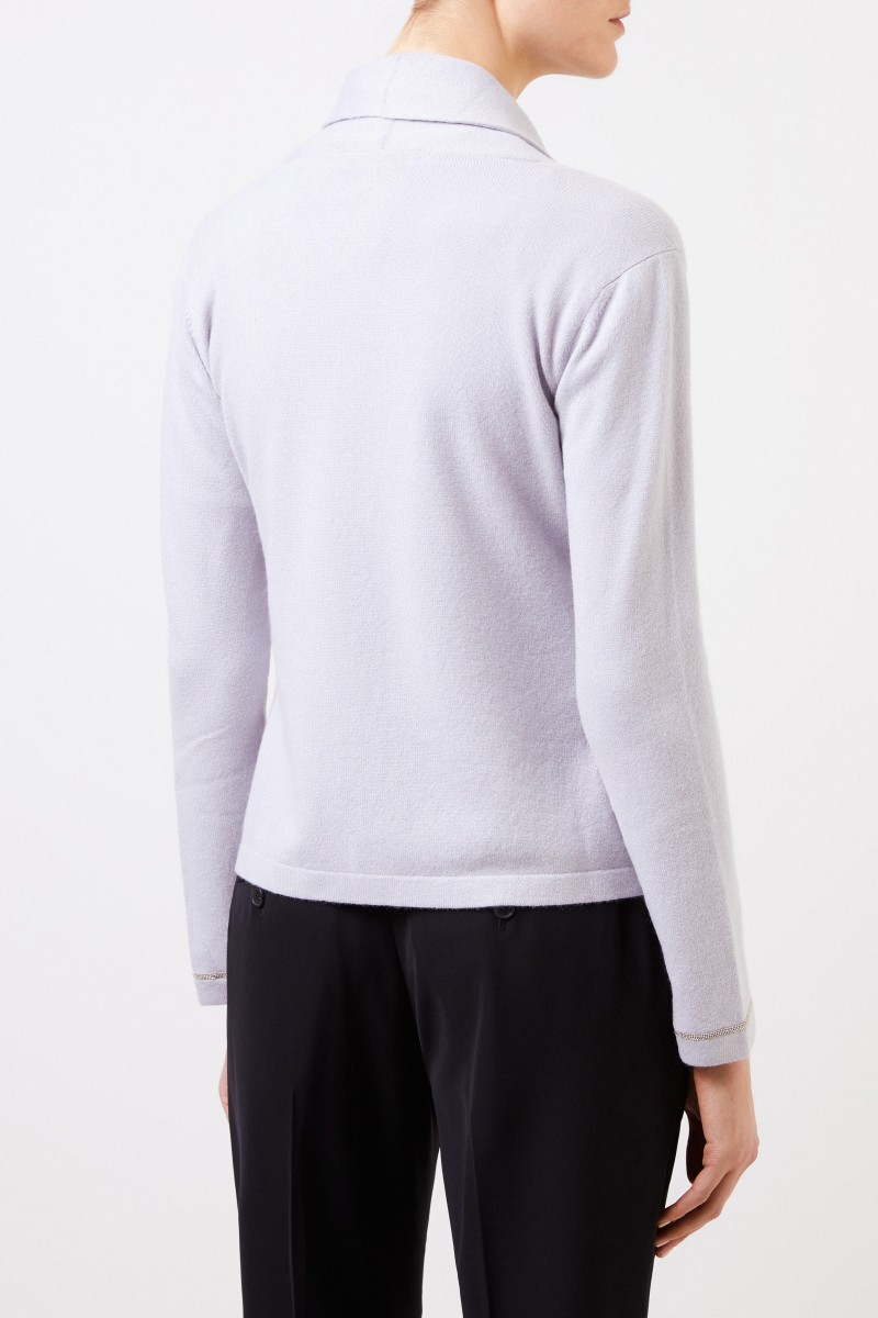 Fabiana Filippi Kurzer Woll-Seiden-Cardigan Hellblau