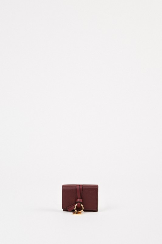Chloé Mini-Portemonnaie 'Alphabet Coin' Burnt Mahagony