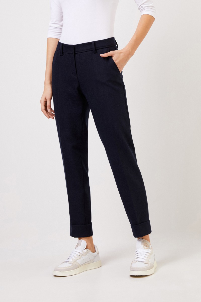 Seductive Bügelfaltenhose 'Allison' Marineblau