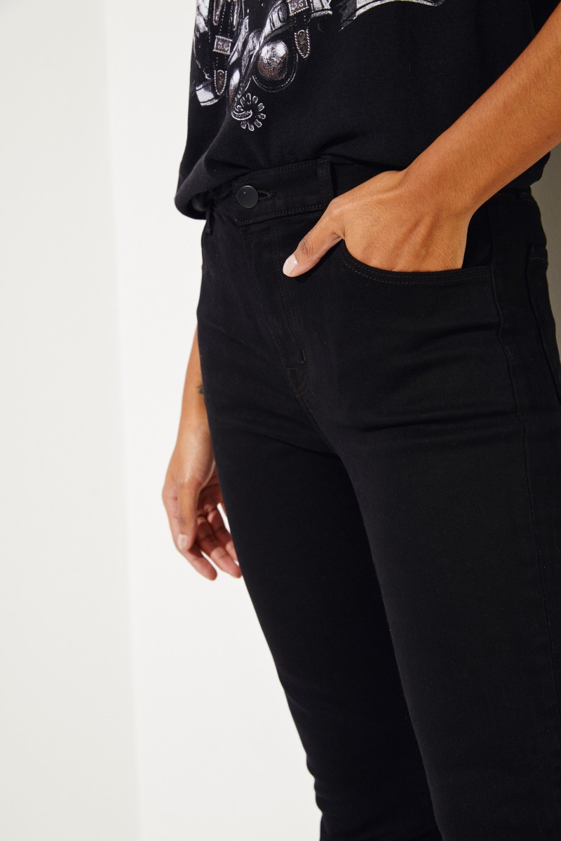 Skinny Jeans mit ausgefranstem Saum 'Alana' Schwarz