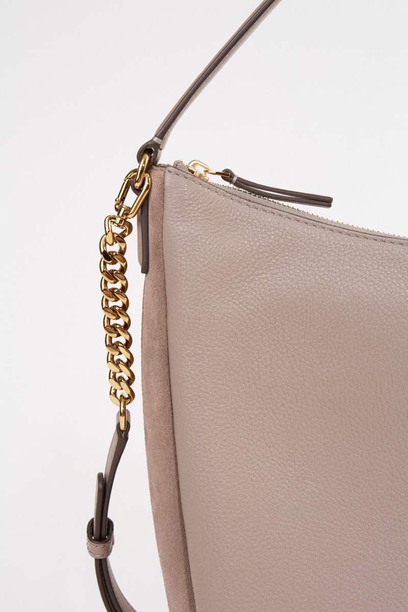 Tory Burch Bag 'Kira' with chain details Taupe