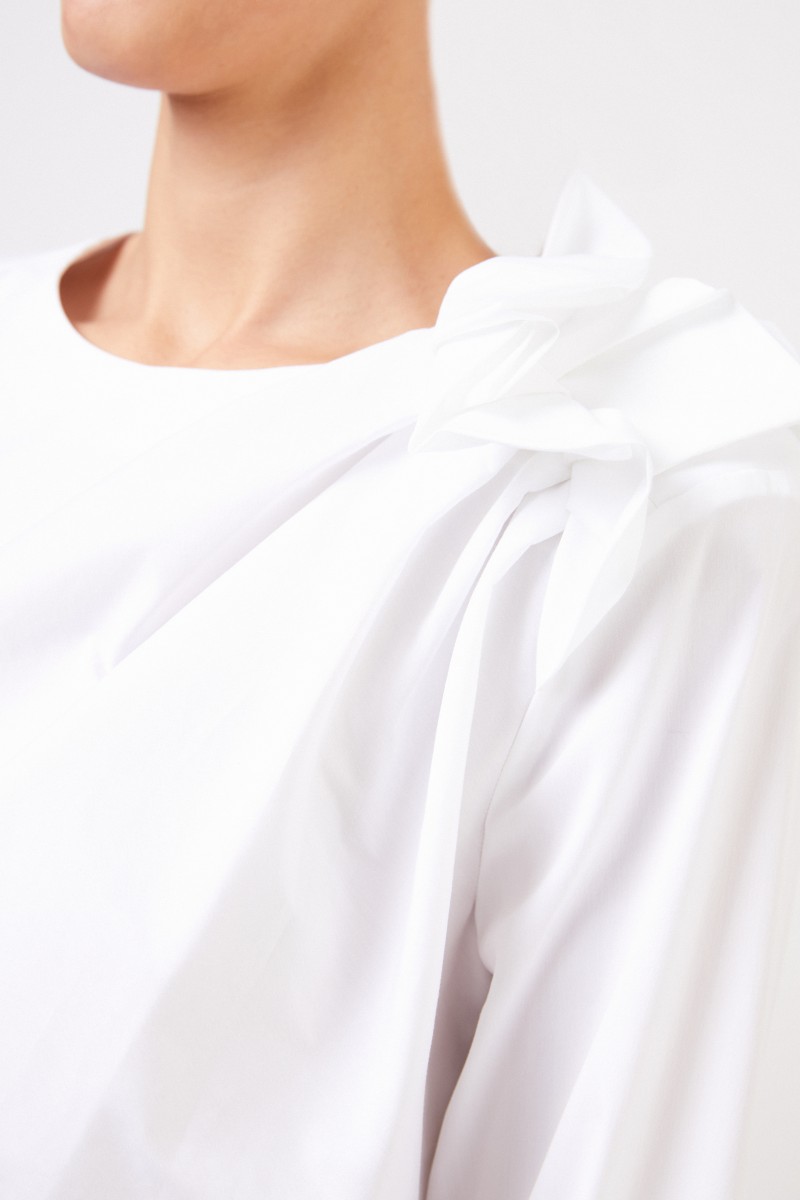 Baumwollbluse Weiß