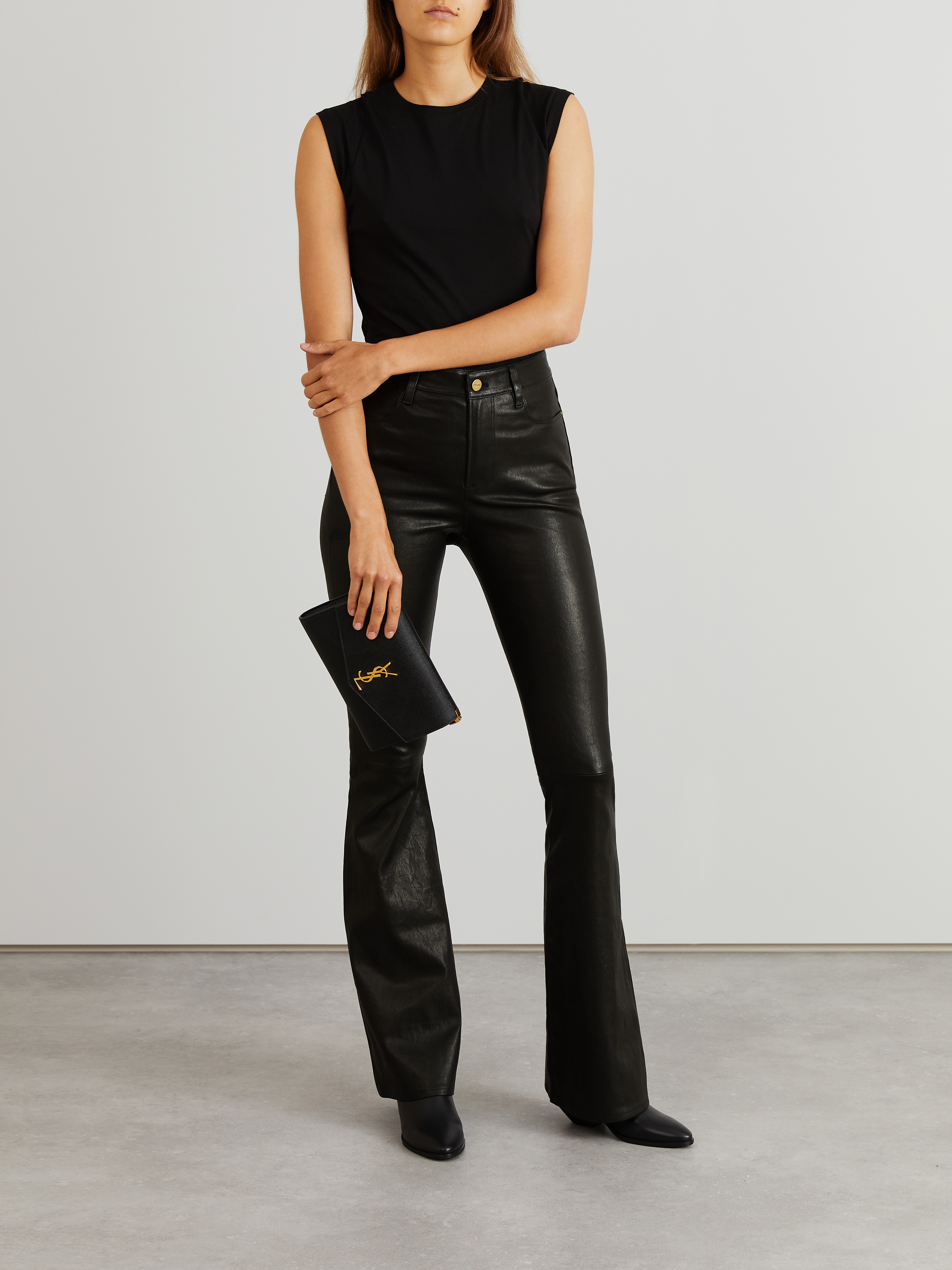 frame leather pants