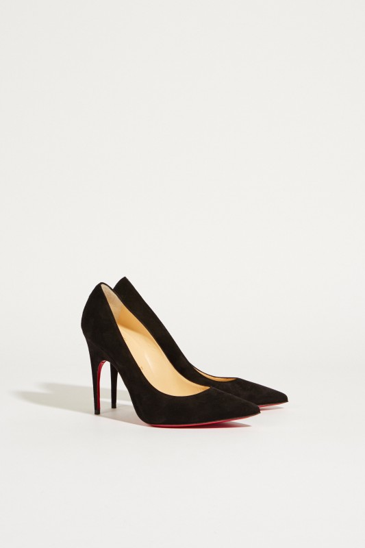 Veloursleder-Pump 'Alminette' Schwarz