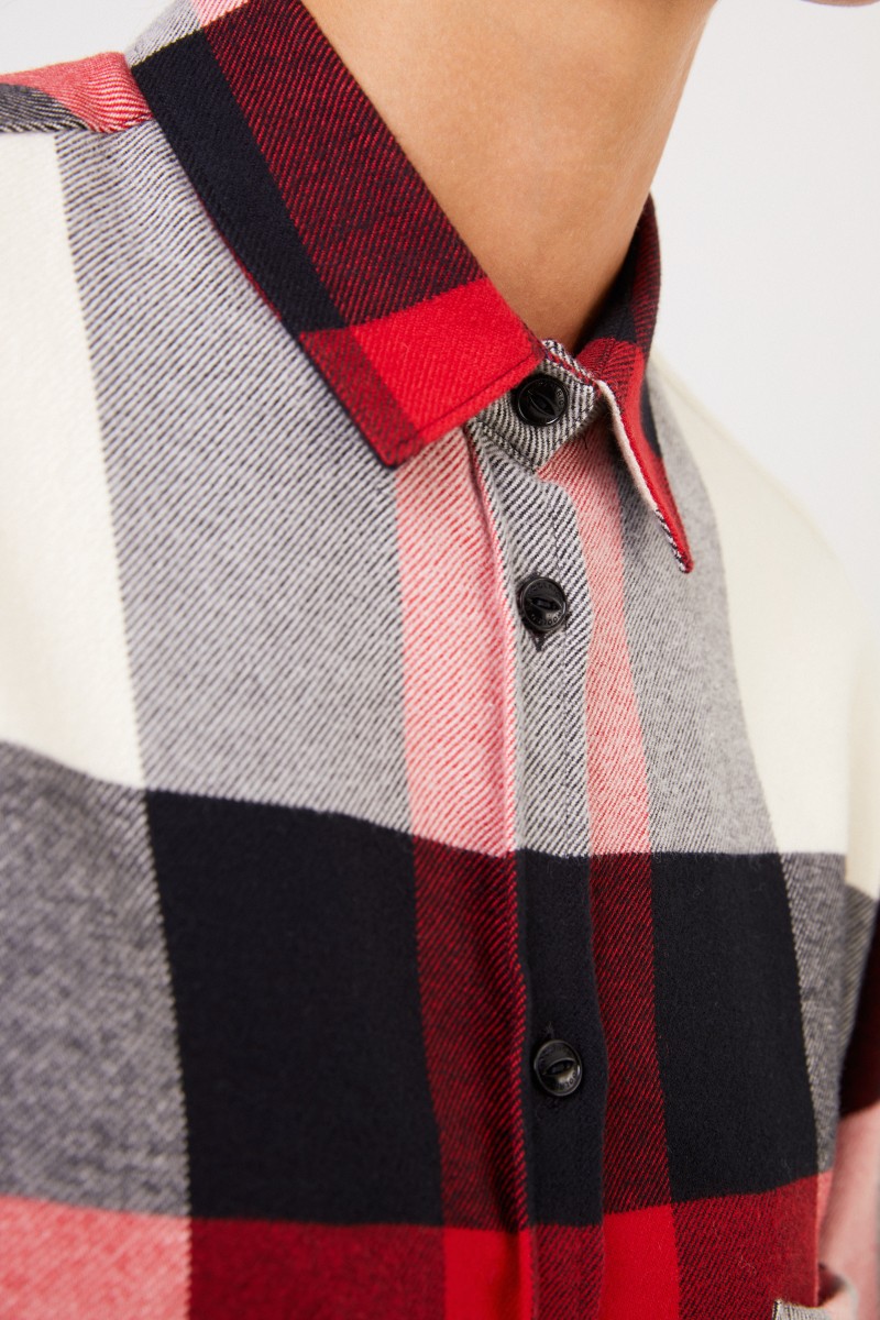 Woolrich Flannel Shirt mit Karomuster Rot/Multi