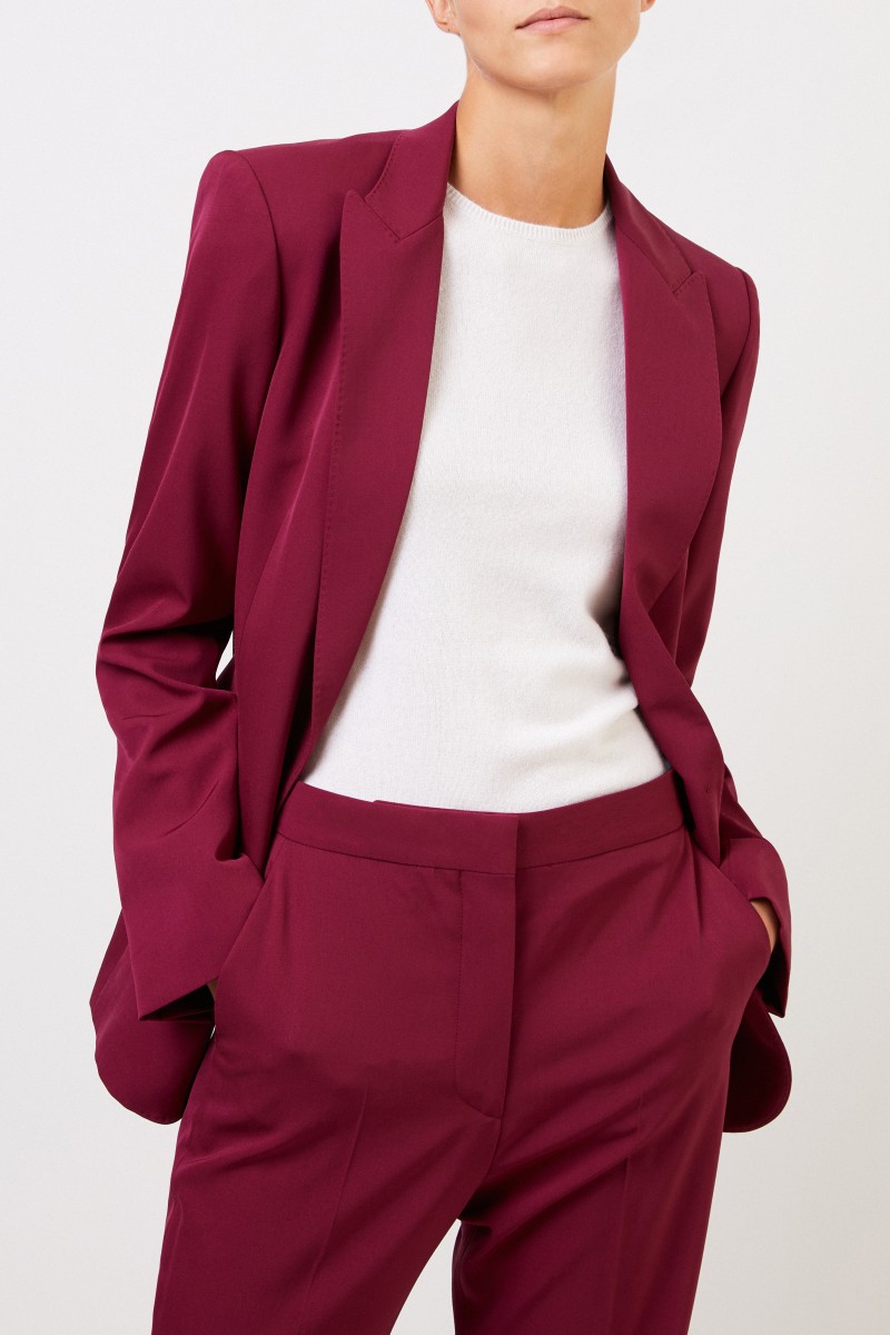 Stella McCartney Klassischer Long-Blazer Burgundy
