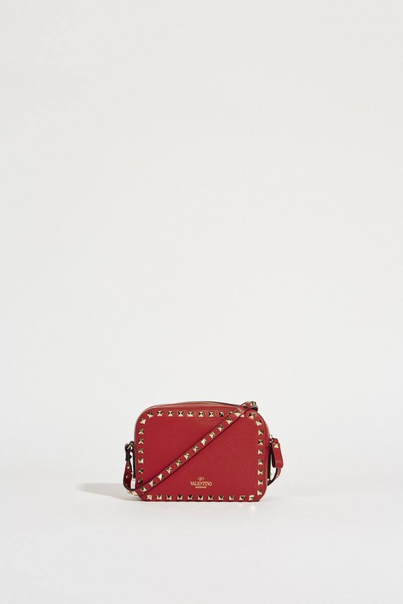 Umhängetasche 'Rockstud Camera' Rot