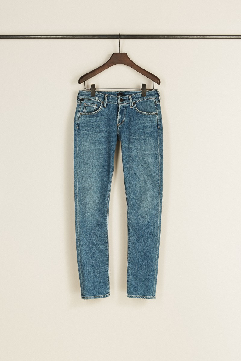 Low Rise Skinny Jeans 'Racer' Blau