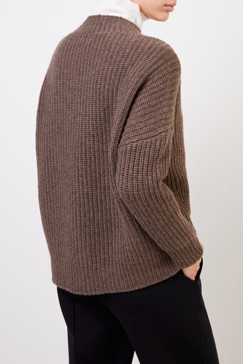 Agnona Cashmere Pullover Braunmeliert