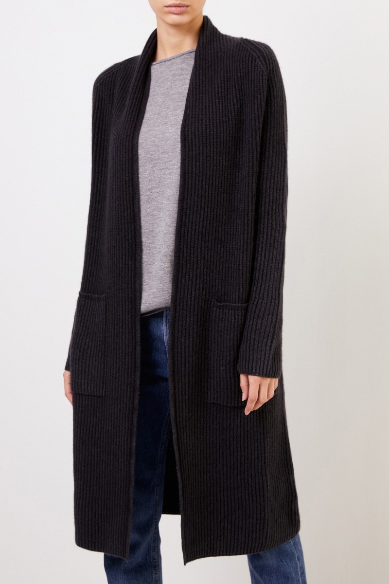 Iris von Arnim Langer Cashmere-Cardigan 'Saltara' Schwarz