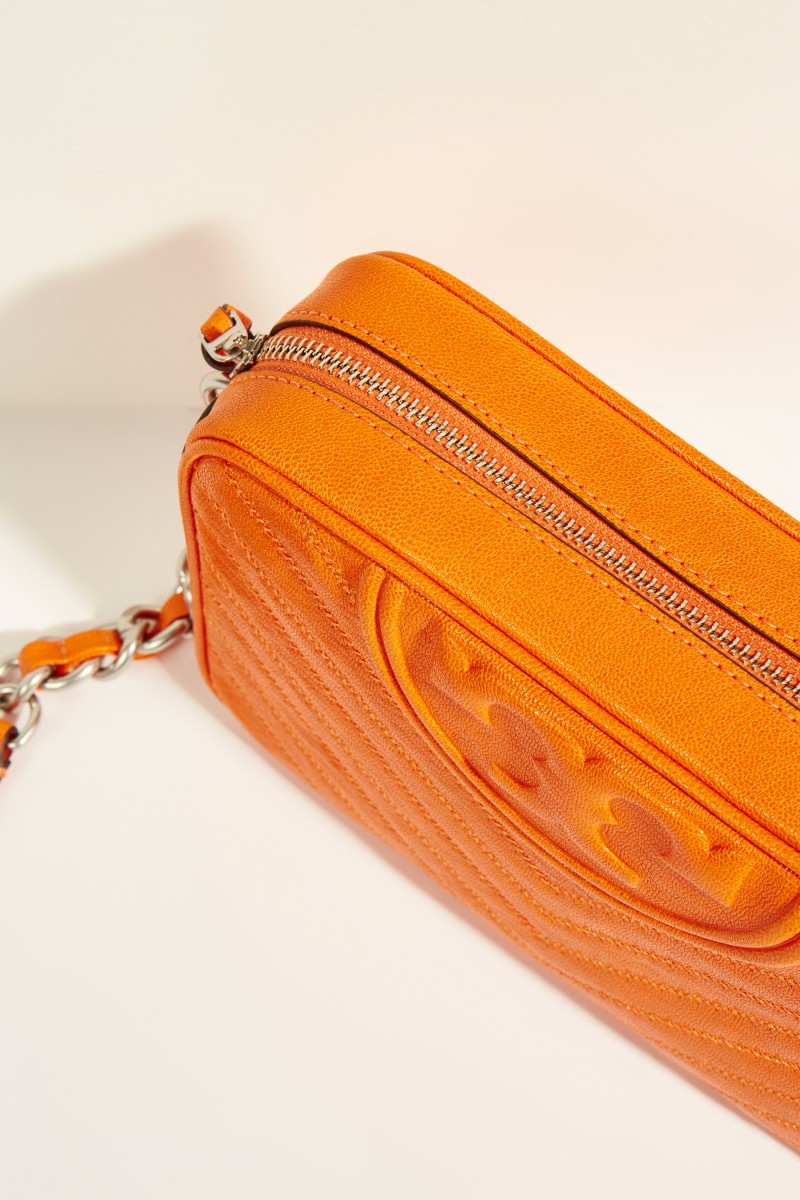 Leder-Umhängetasche 'Fleming Camera' Orange