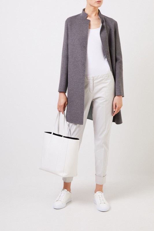Fabiana Filippi Baumwoll-Hose mit Perlenverzierung Beige